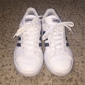 Adidas black and white shoes